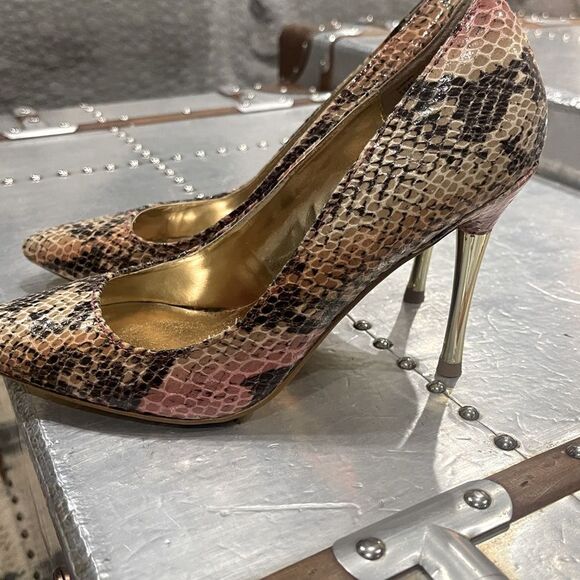 Thalia Sodi Multi-Color Snakeskin Heels Size 5.5 - Picture 3 of 3